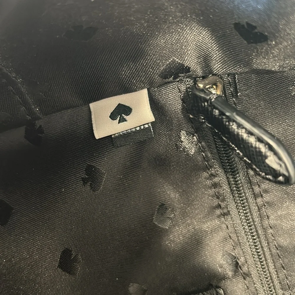 Kate Spade Black Perry Leather Backpack Gold Hardware Pockets